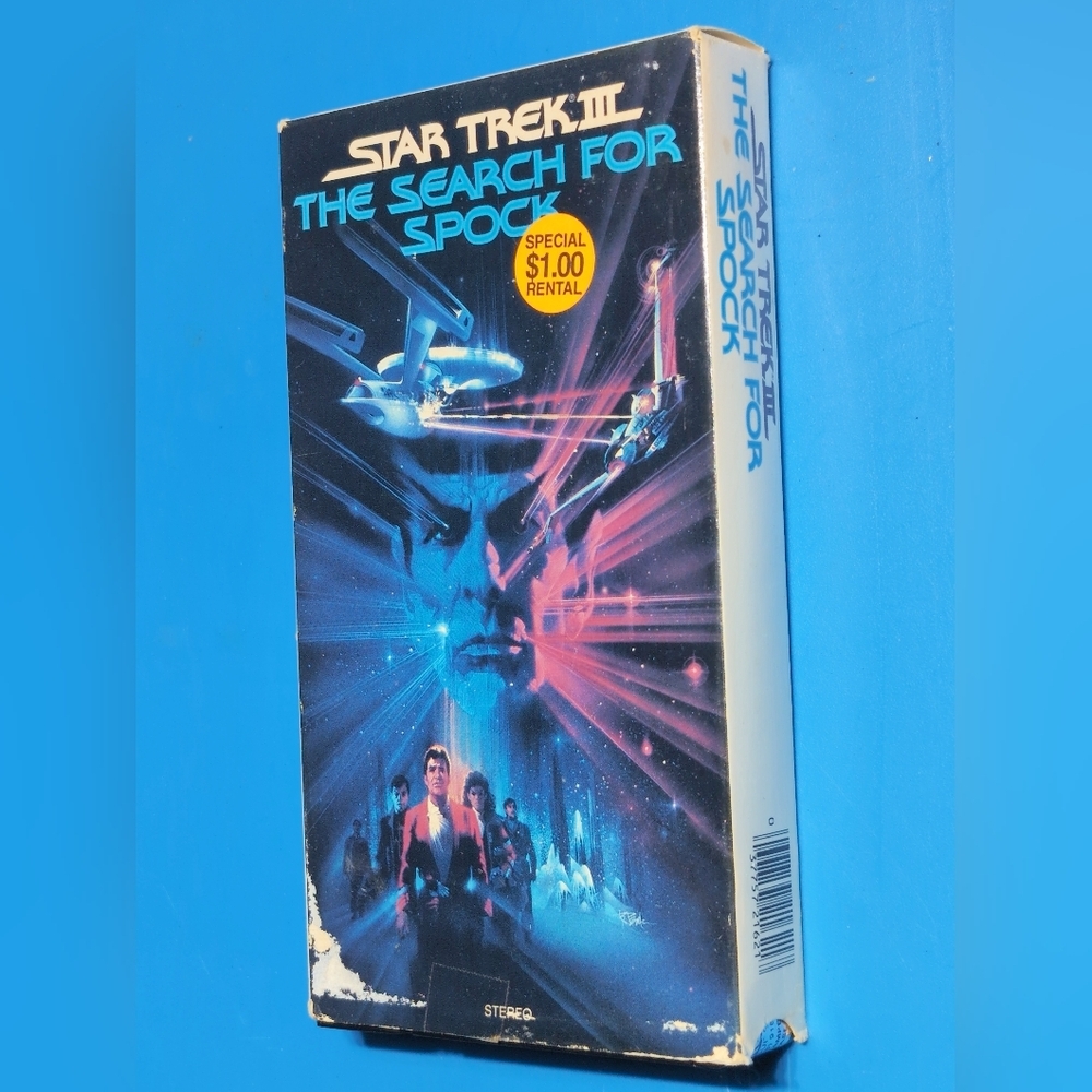 Star Trek III The Search for Spock VHS Movie Tape - Blue & Black Cover